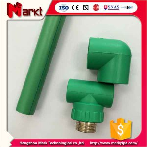 DIN 8077-8078 PPR Pipe Fitting in Green Color